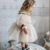 Girl Mesh Dress Children Spring Summer New Party Dress Spanish Dress Kids-TB00837-Veeddydropshipping